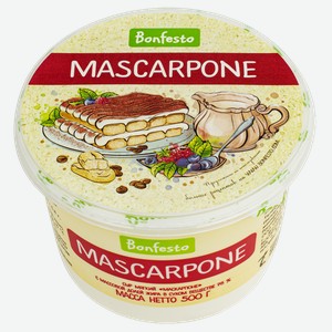 Сыр Bonfesto Маскарпоне мягкий 78%, 500 г