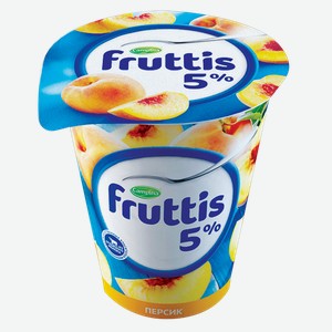 Йогуртный продукт Fruttis Сливочное лакомство со вкусом персика пастеризованный 5%, 290 г