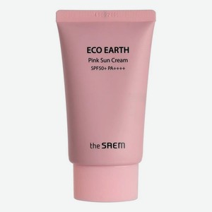 Крем солнцезащитный для лица Eco Earth Pink Sun Cream SPF50+ PA++++ 50г