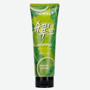 Шампунь для волос CONSLY с экстрактами водорослей и зеленого чая матча, 250 мл