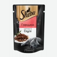 Корм для кошек   Sheba   Pleasure Ломтики Говядина в соусе, влажный, 75 г