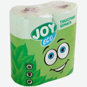 Туалетная бумага JOY Eco зеленая двухслойная, 4 рул.