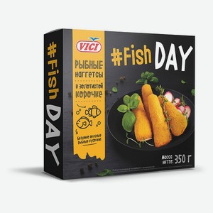 Наггетсы рыбные VICI Fish Day в золотистой корочке, 350 г