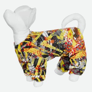 Yami-Yami одежда дождевик для собаки с рисунком «Абстракция», желтый (80 г)