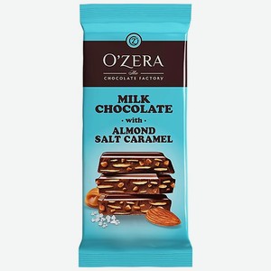 Ozera Шоколад молочный Milk&Almonds with salt, 90г