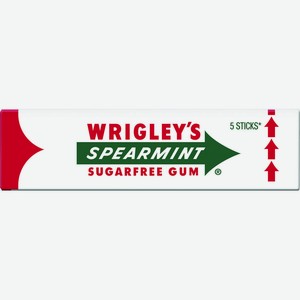 Жевательная резинка Wrigley s Spearmint без сахара, 13 г