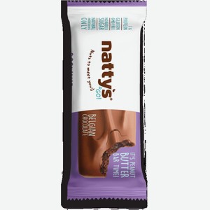 Шоколадные батончики Шоколадный Батончик Nattys&Go!® Brownie С Арахисовой Пастой И Какао, Покрытый Молочным Шоколадом 45 г