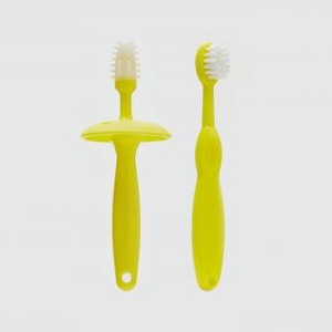 Набор: зубная щетка и щетка-массажер для малышей ROXY-KIDS Желтый 2 шт