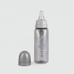 Бутылочка для кормления с силиконовой соской HAPPY BABY С Антиколиковой Системой 0+, Цвет Aqua 250 мл