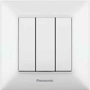 Выключатель Panasonic Arkedia Slim 3-клавишный, установка скрытая, IP20, белый [wntc00152wh-ru]