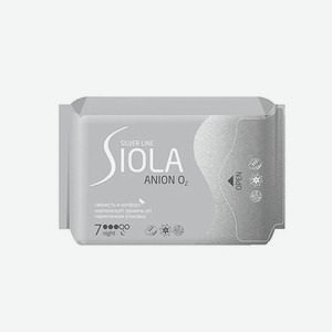 Гигиенические прокладки ультратонкие, с анионным вкладышем в асс-те  SIOLA Silver Line  , 7-10 шт