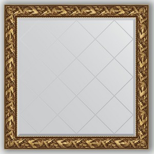 Зеркало с гравировкой в багетной раме Evoform византия золото 99 мм 109x109 см
