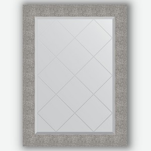 Зеркало с гравировкой в багетной раме Evoform чеканка серебряная 90 мм 76x104 см
