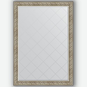 Зеркало с гравировкой в багетной раме Evoform барокко серебро 106 мм 135x190 см