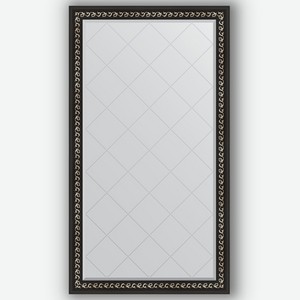 Зеркало с гравировкой в багетной раме Evoform черный ардеко 81 мм 95x169 см