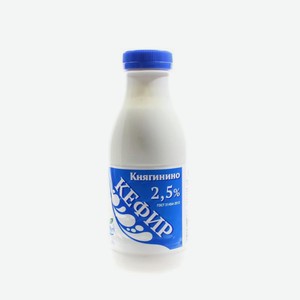 Кефир Княгинино 2.5%, 430 мл, пластиковая бутылка