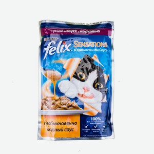 Корм Felix консервированный для взрослых кошек с уткой и морковью, 85 г