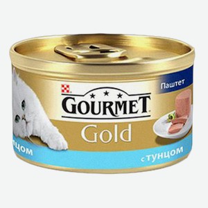 Корм для кошек Gourmet Gold паштет с тунцом влажный, 85 г