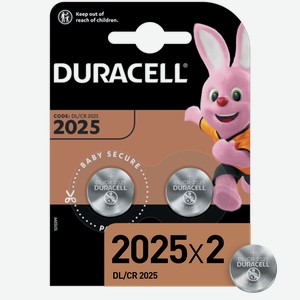 Батарейки Duracell CR2025 литий, 2 шт, шт