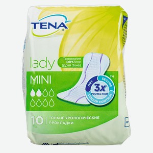 Прокладки Tena Lady Mini урологические впитывающие, 10 шт, шт