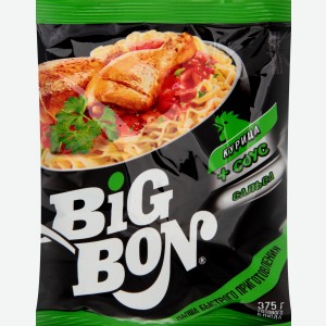 Лапша Big Bon Курица + соус сальса, 75 г