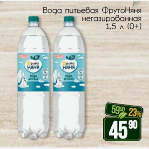 Вода питьевая ФрутоНяня негазированная 1,5 л (0+)