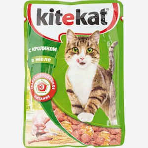 Корм для кошек Kitekat влажный с кроликом в соусе, 85 г