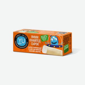 Сырок творожный Yummy United в белой глазури со вкусом ванили 26%, 40 г