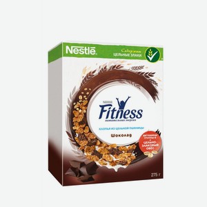 Хлопья Nestle Fitness из цельной пшеницы с темным шоколадом, 180 г