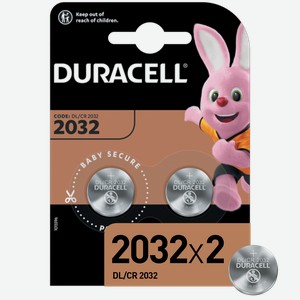 Батарейки Duracell CR2032 литий, 2 шт, шт