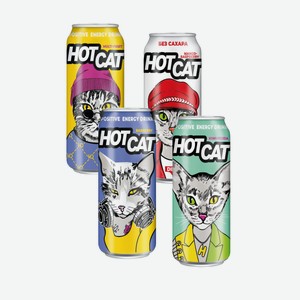 Напиток Энергетический Hotcat В Ассортименте 0,45л