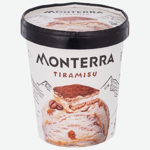 БЗМЖ Мороженое Monterra пломбир тирамису ведерко 277 г