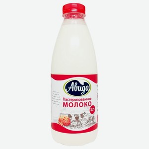 Молоко Авида пастеризованное 3.2%, 900 мл, пластиковая бутылка