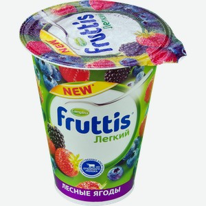 Продукт йогуртный Fruttis Легкий с лесными ягодами пастеризованный 0,1%, 310 г