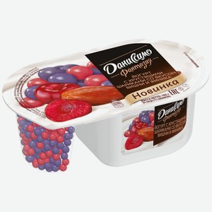 Йогурт Даниссимо Фантазия с хрустящими шариками со вкусом вишни и финика 6,9%, 105 г