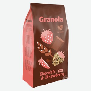Гранола Kerneco с клубникой и шоколадом 270гр