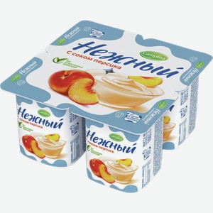 Продукт йогуртный НЕЖНЫЙ с соком персика 1.2%, 0.1кг