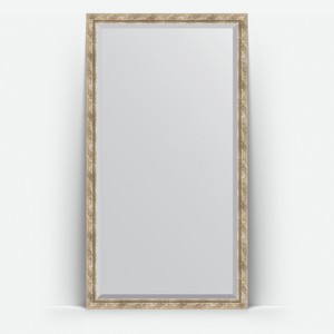 Зеркало напольное с фацетом в багетной раме Evoform прованс с плетением 70 мм 108x198 см