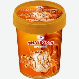 Мороженое пломбир Айсберри Филёвское пралине с грецким орехом и мягкой карамелью