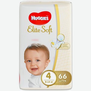 Подгузники Huggies Elite Soft 4 8-14 кг 66 шт