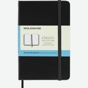 Блокнот Moleskine Classic, 192стр, пунктир, твердая обложка, черный [mm713]