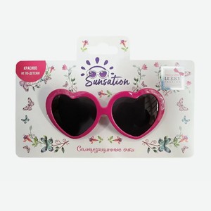Солнцезащитные очки Lukky Fashion д.детей  Сердечки кружевные ,оправа прозрачная,пакет Т23383