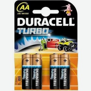Батарейка Duracell 1500/LR06 (Turbo) (цена за блистер из 4 шт)