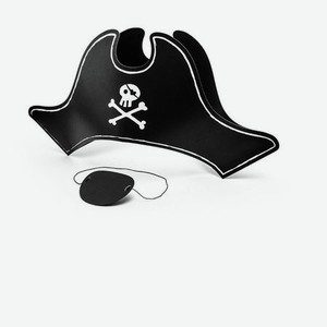 Шляпа и повязка на глаз Party Deco пиратская