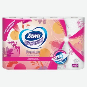 Бумажные полотенца Zewa Premium Декор, 4 рулона Россия