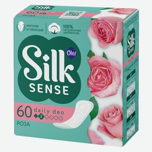 Прокладки ежедневные Ola! Silk Sense Daily Deo бархатная роза 60шт