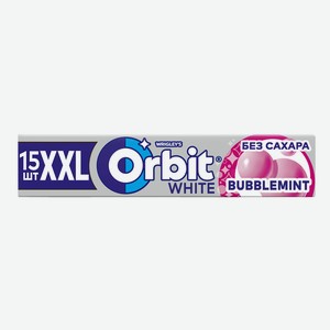 Жевательная резинка Orbit White XXL Bubblemint без сахара 20,4г