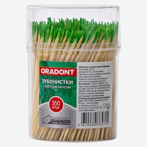 Бамбуковые зубочистки Oradont с мятным вкусом 350шт (Окей)