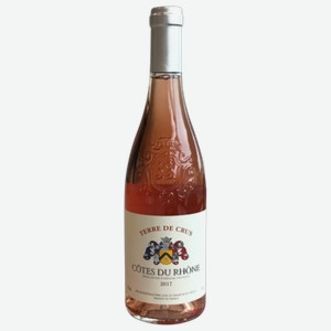 Вино Terre de Crus Кот дю Рон, розовое сухое, 0,75 л, Франция