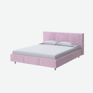 Мягкая Кровать Novo (Ткань: Велюр Teddy Розовый фламинго) 160x200